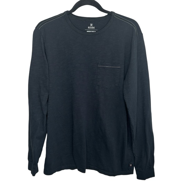 Roark Midweight Pocket Tee L/S T Shirt Mens Medium Crew Neck Grunge Goth Classic - Picture 1 of 11